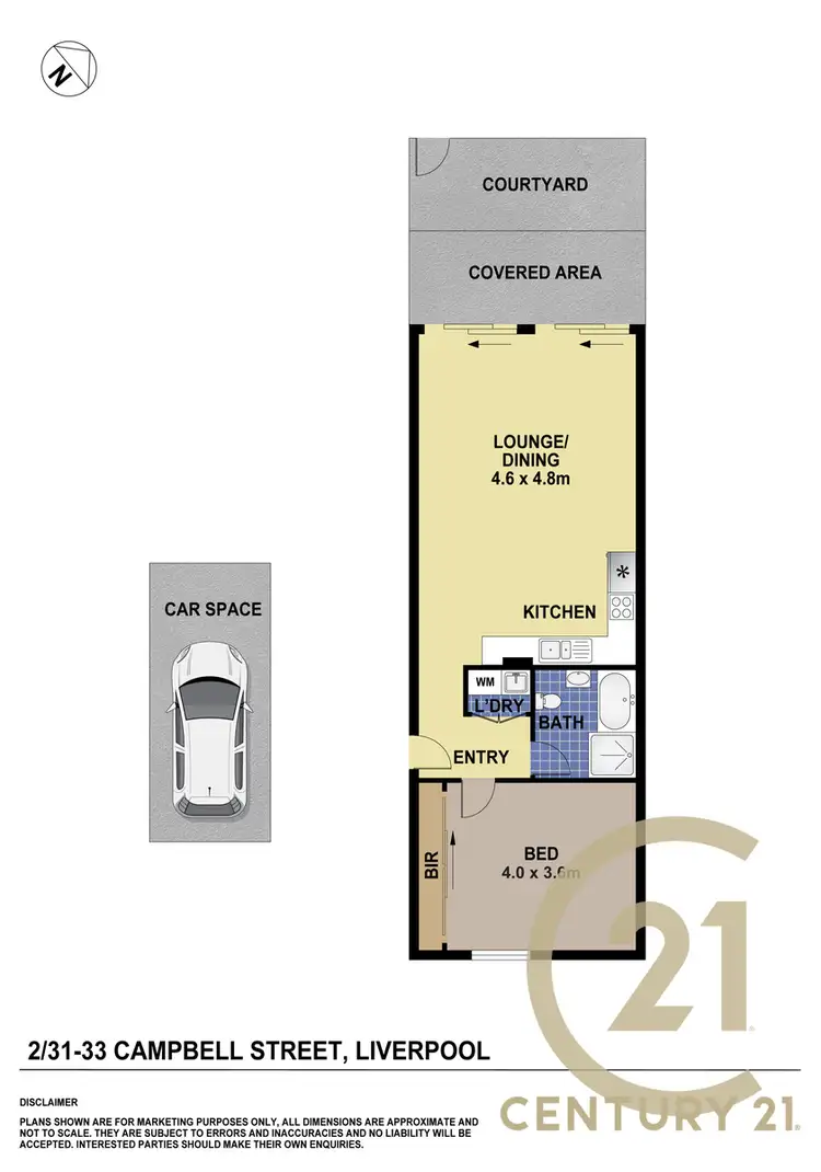 Floorplan of Homely unit listing, 2/31-33 Campbell Street, Liverpool NSW 2170