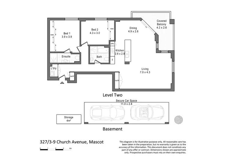 Floorplan of Homely apartment listing, 327/3 Church Avenue, Mascot NSW 2020