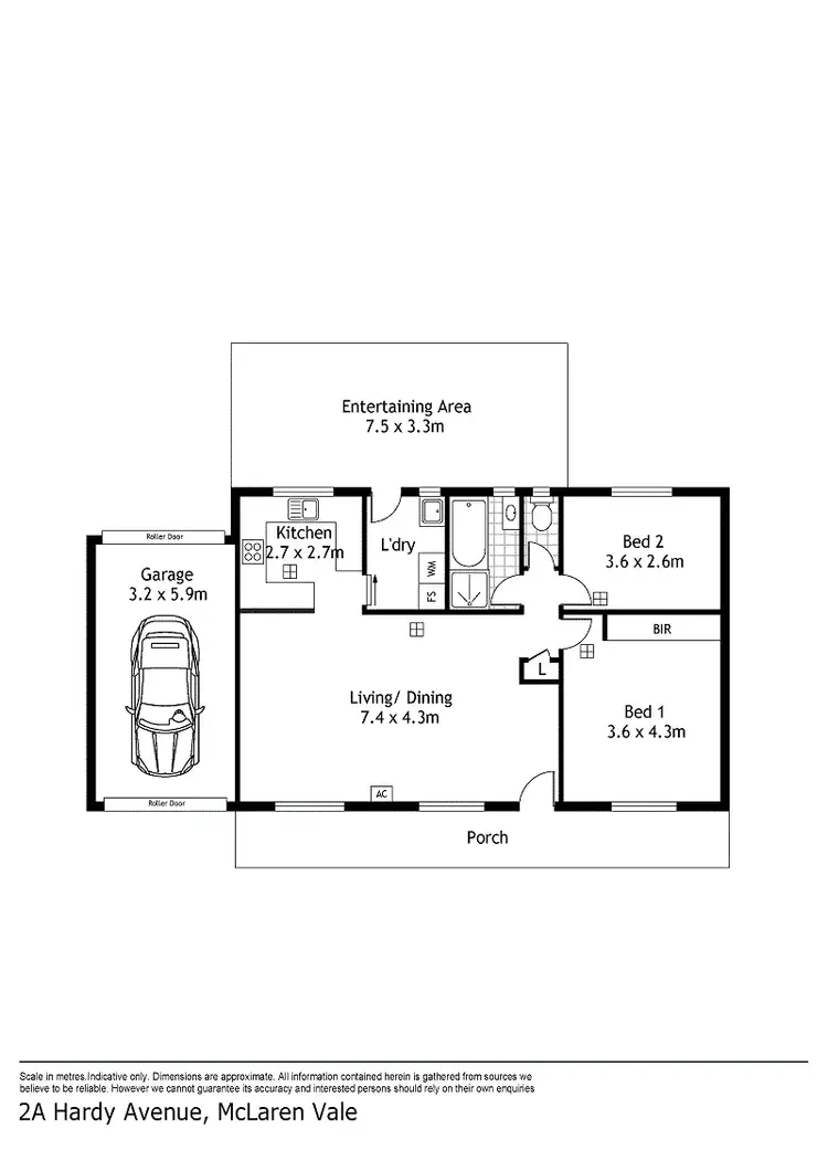 Floorplan of Homely house listing, 2A Hardy Ave, Mclaren Vale SA 5171