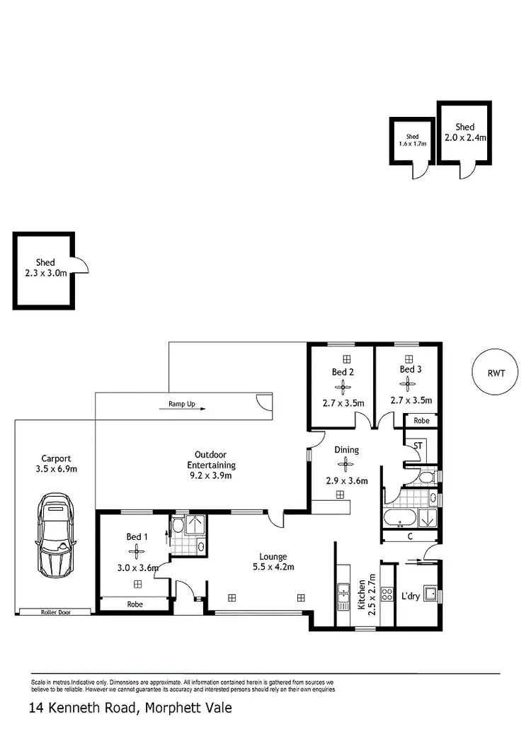 Floorplan of Homely house listing, 14 Kenneth Road, Morphett Vale SA 5162