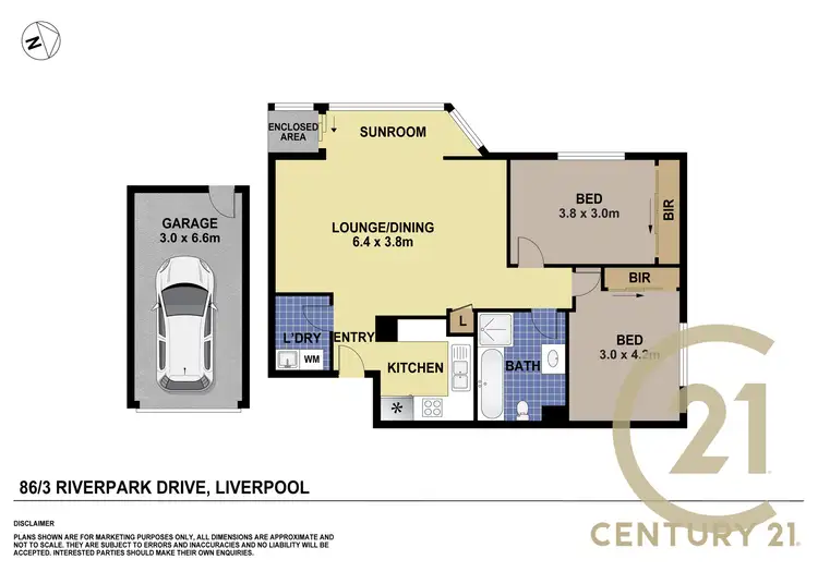 Floorplan of Homely apartment listing, 86/3 Riverpark Drive, Liverpool NSW 2170