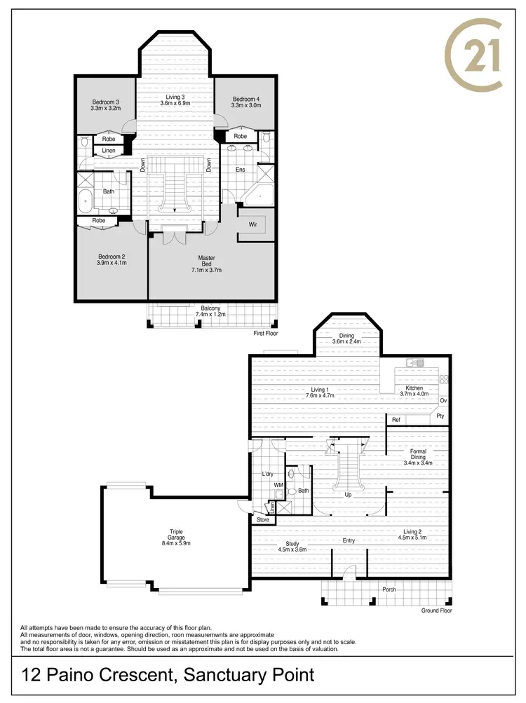 Floorplan of Homely house listing, 12 Paino Crescent, Sanctuary Point NSW 2540
