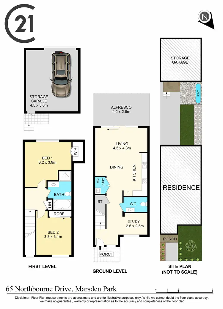 Floorplan of Homely townhouse listing, 65 Northbourne Drive, Marsden Park NSW 2765