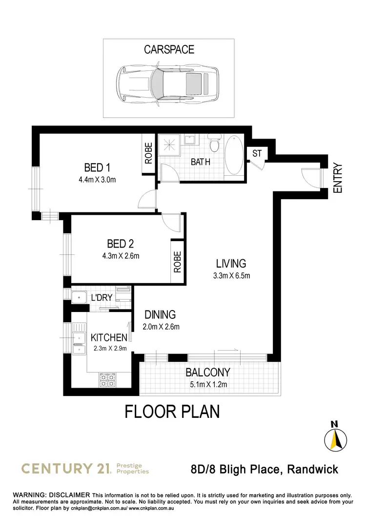 Floorplan of Homely apartment listing, 8D/8 Bligh Place, Randwick NSW 2031