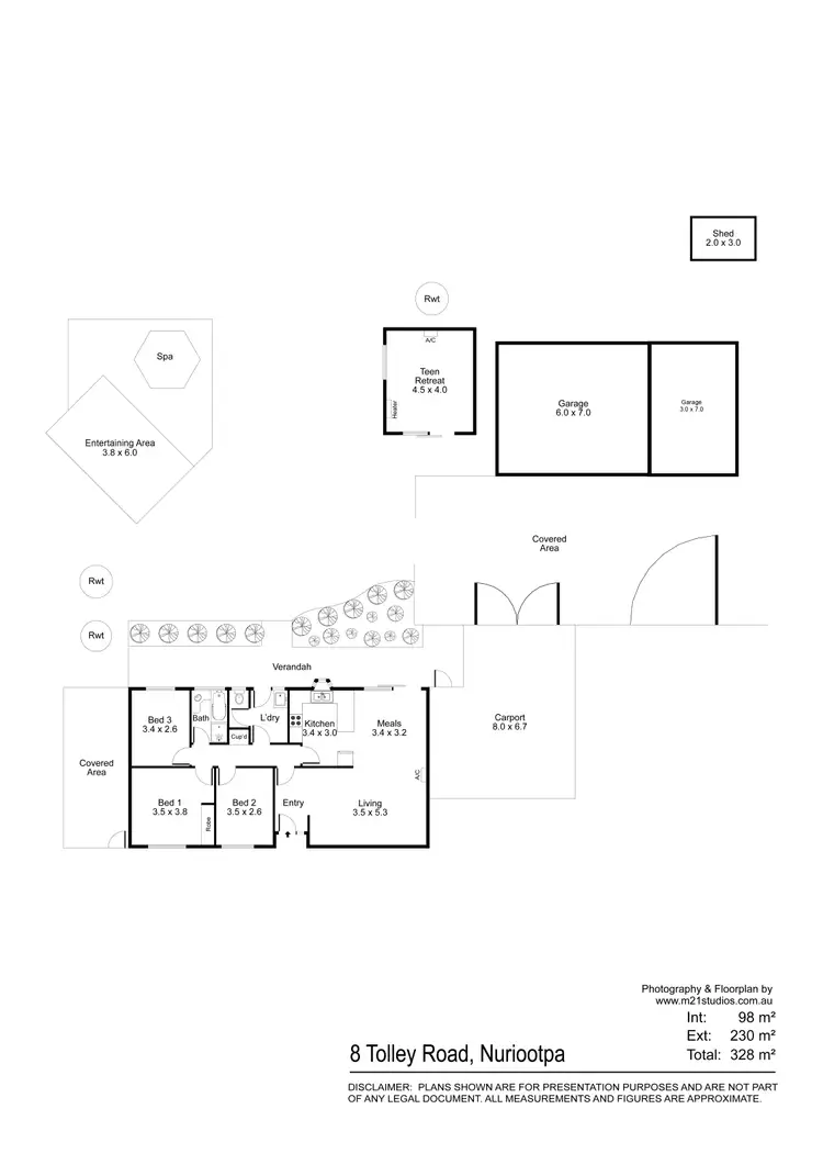 Floorplan of Homely house listing, 8 Tolley Road, Nuriootpa SA 5355