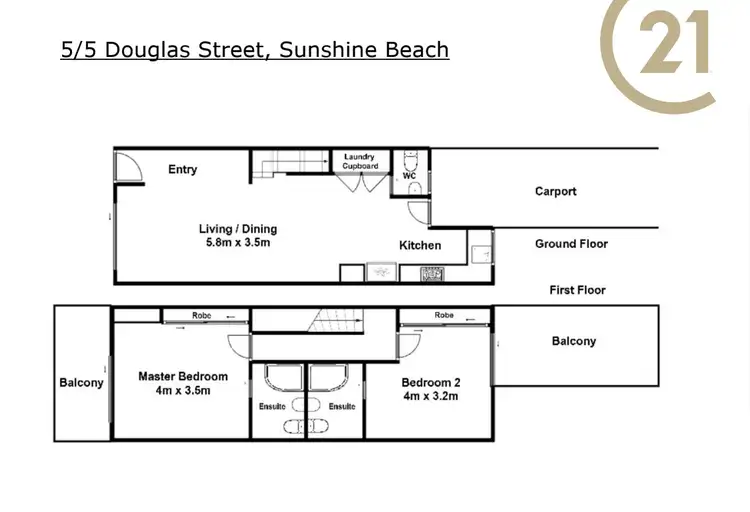 Floorplan of Homely unit listing, 5/5 Douglas Street, Sunshine Beach QLD 4567