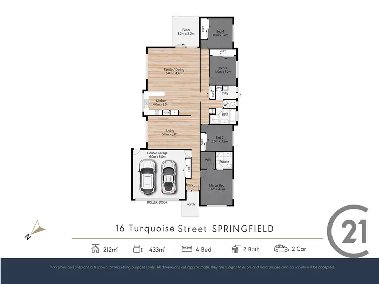 Floorplan of Homely house listing, 16 Turquoise Crescent, Springfield QLD 4300