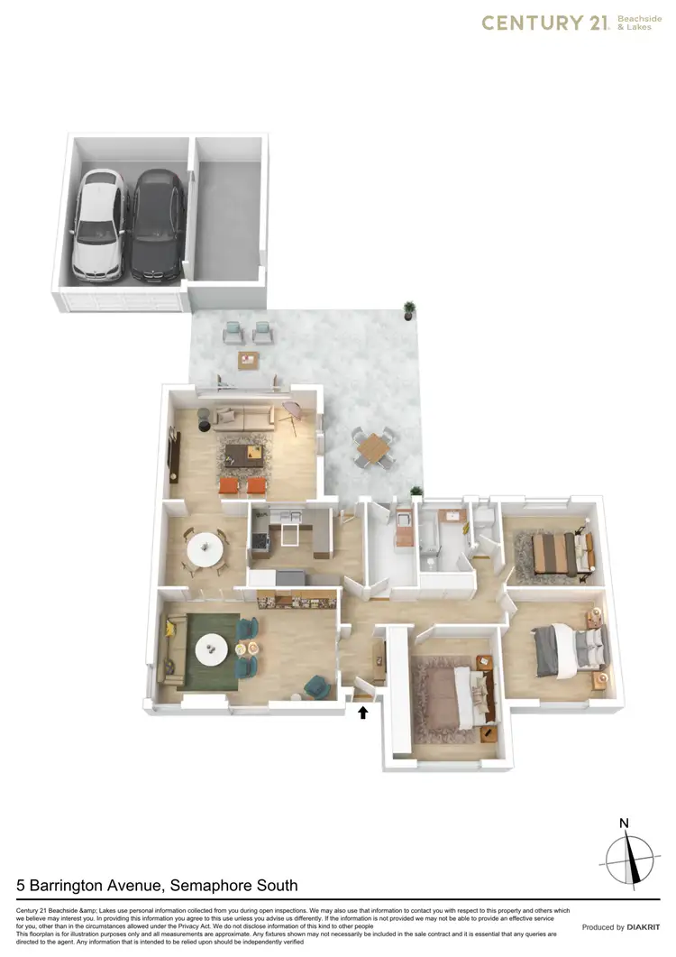 Floorplan of Homely house listing, 5 Barrington Avenue, Semaphore South SA 5019