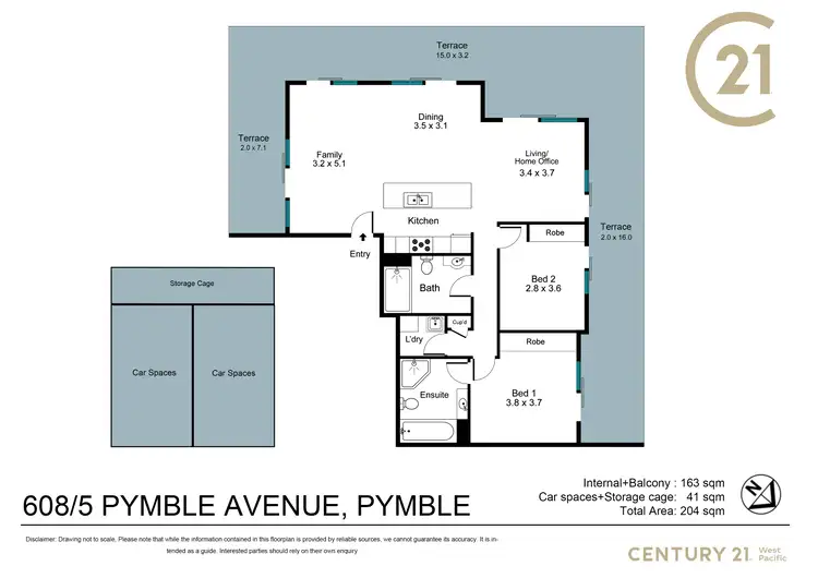 Floorplan of Homely apartment listing, 608/5 Pymble Avenue, Pymble NSW 2073