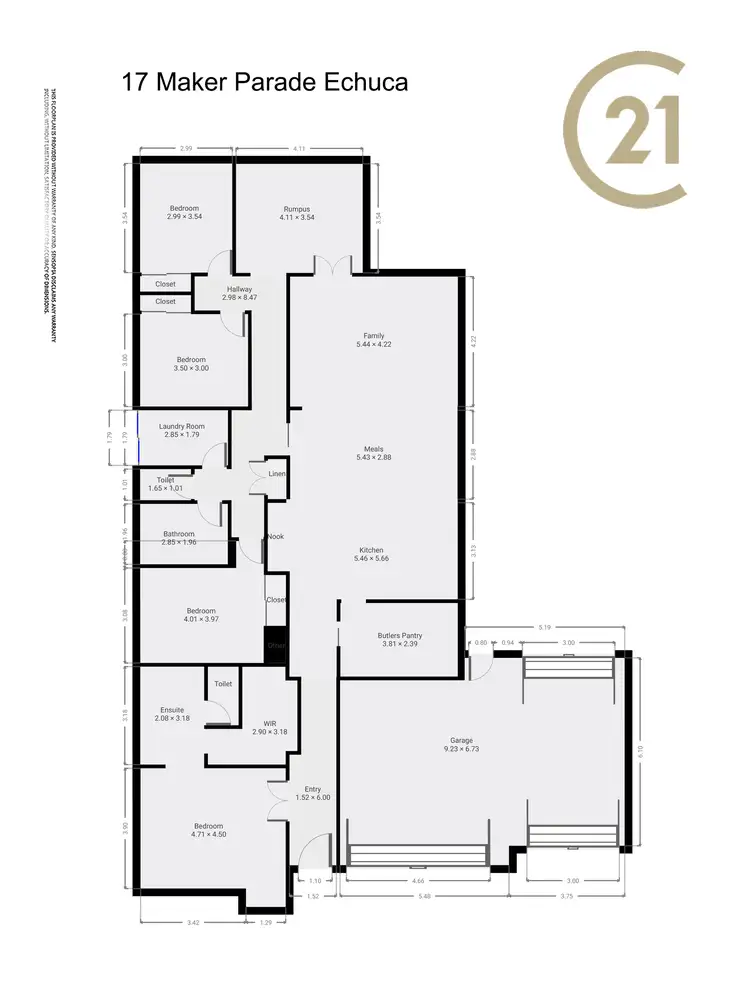 Floorplan of Homely house listing, 17 Maker Parade, Echuca VIC 3564