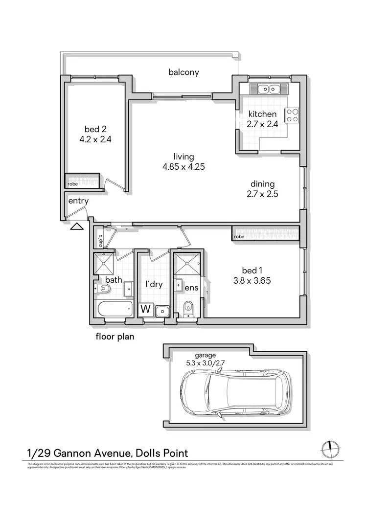 Floorplan of Homely apartment listing, 1/29 Gannon Avenue, Dolls Point NSW 2219
