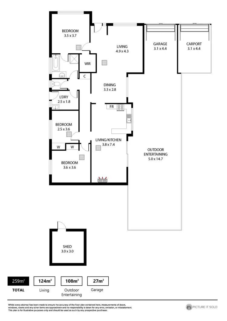 Floorplan of Homely house listing, 8 Tennant Court, Golden Grove SA 5125