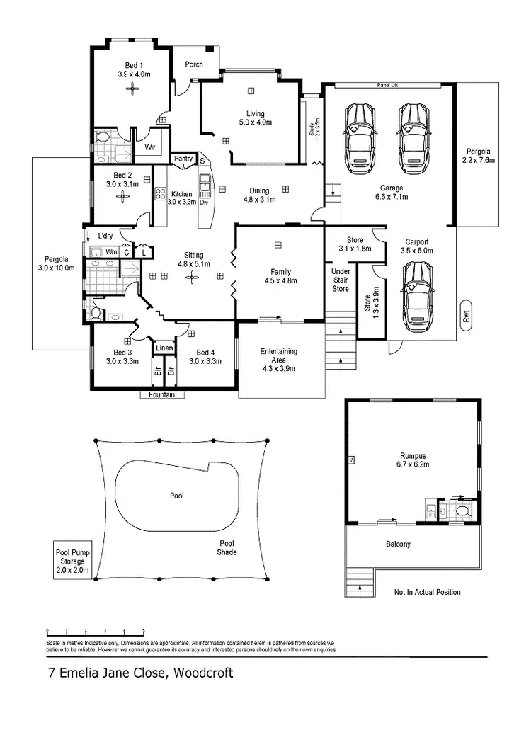Floorplan of Homely house listing, 7 Emelia Jane Close, Woodcroft SA 5162