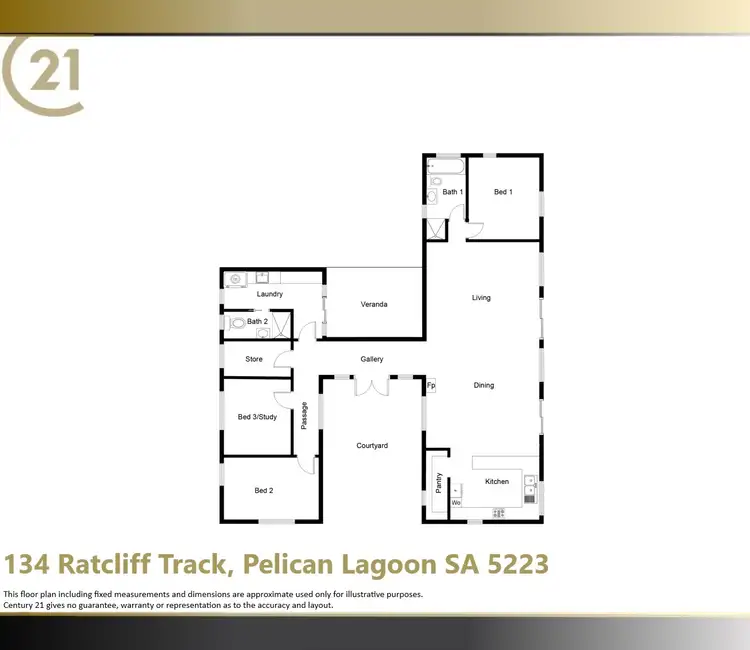 Floorplan of Homely house listing, 134 Ratcliff Track, Pelican Lagoon SA 5222