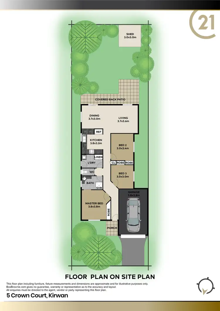 Floorplan of Homely house listing, 5 Crown Court, Kirwan QLD 4817