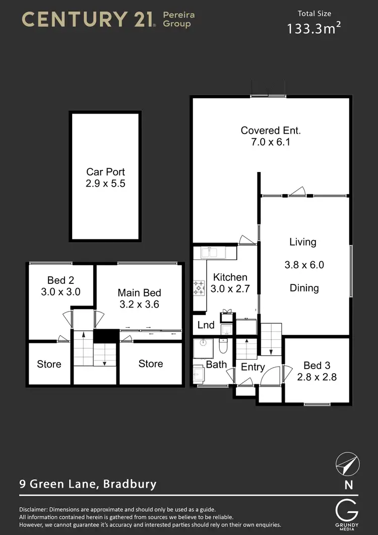 Floorplan of Homely townhouse listing, 9 Green Lane, Bradbury NSW 2560