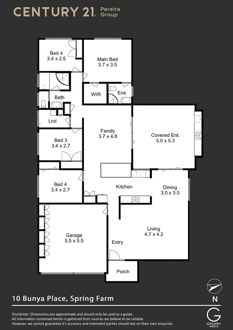 Floorplan of Homely house listing, 10 Bunya Place, Spring Farm NSW 2570