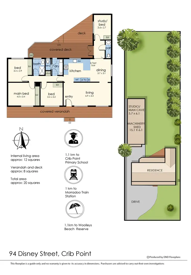 Floorplan of Homely house listing, 94 Disney Street, Crib Point VIC 3919