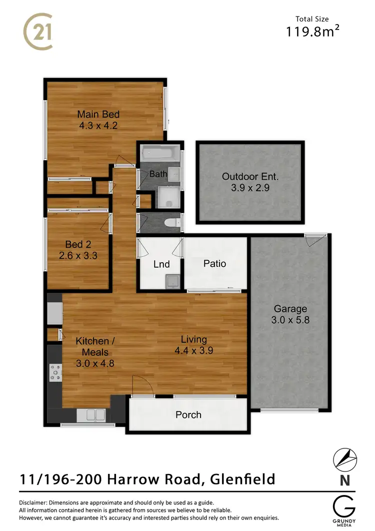 Floorplan of Homely villa listing, 11/196-200 Harrow Road, Glenfield NSW 2167
