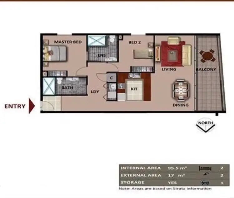 Floorplan of Homely apartment listing, 507/3 George Street, Warwick Farm NSW 2170