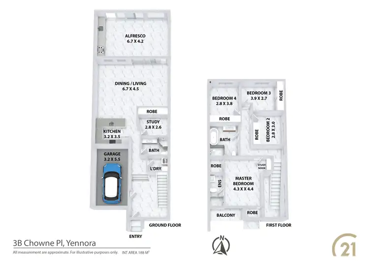 Floorplan of Homely house listing, 3B Chowne Place, Yennora NSW 2161