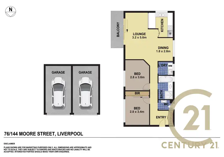 Floorplan of Homely unit listing, 76/144 Moore Street, Liverpool NSW 2170