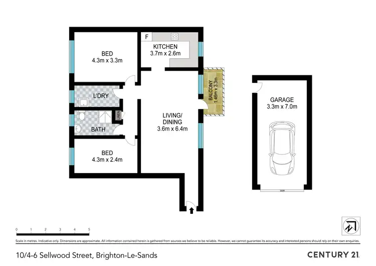 Floorplan of Homely apartment listing, 10/4 Sellwood Street, Brighton-Le-Sands NSW 2216