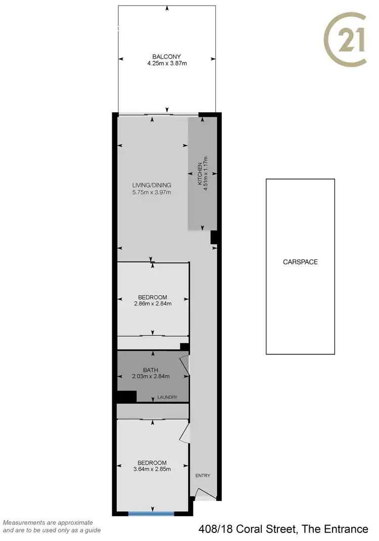 Floorplan of Homely unit listing, 408/18 Coral Street, The Entrance NSW 2261