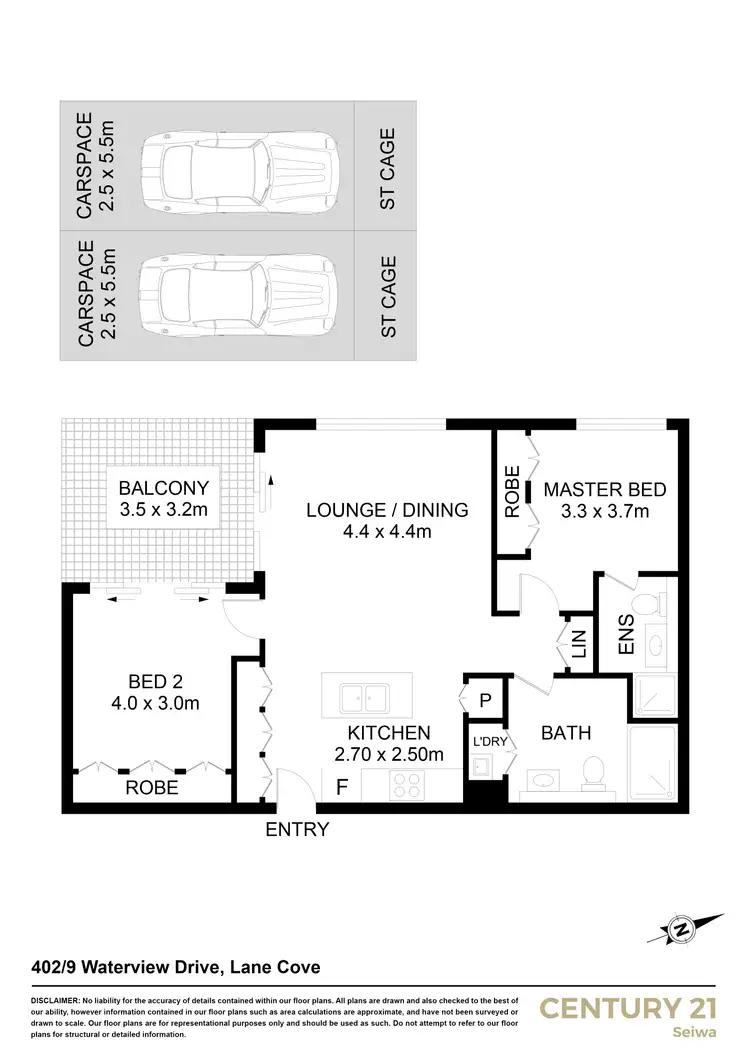 Floorplan of Homely apartment listing, 402/9 Waterview Drive, Lane Cove NSW 2066