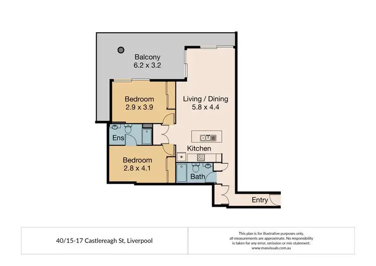 Floorplan of Homely unit listing, 40 15-17 Castlereagh Street, Liverpool NSW 2170