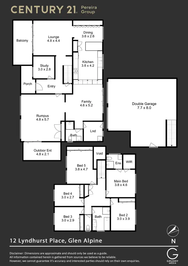 Floorplan of Homely house listing, 12 Lyndhurst Place, Glen Alpine NSW 2560