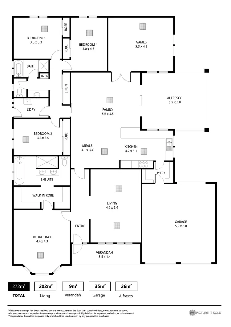 Floorplan of Homely house listing, 8 Ludbrook Court, Nuriootpa SA 5355