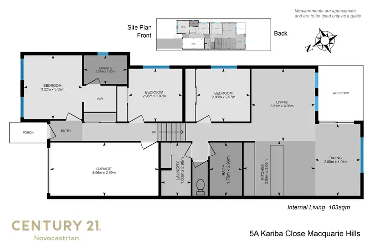 Floorplan of Homely semi-detached listing, 5a Kariba Close, Macquarie Hills NSW 2285