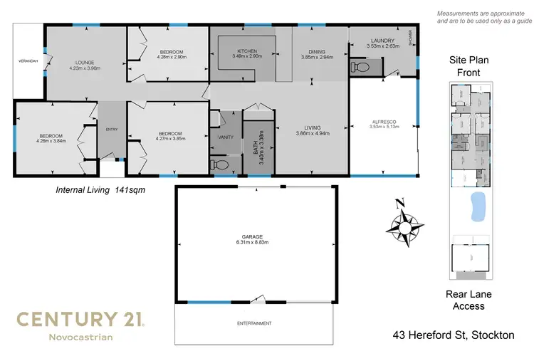 Floorplan of Homely house listing, 43 Hereford Street, Stockton NSW 2295