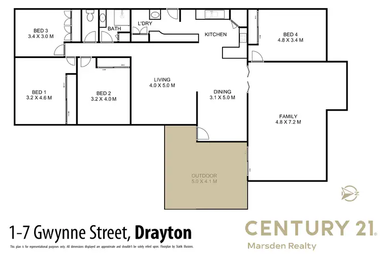 Floorplan of Homely house listing, 1 Gwynne Street, Drayton QLD 4350