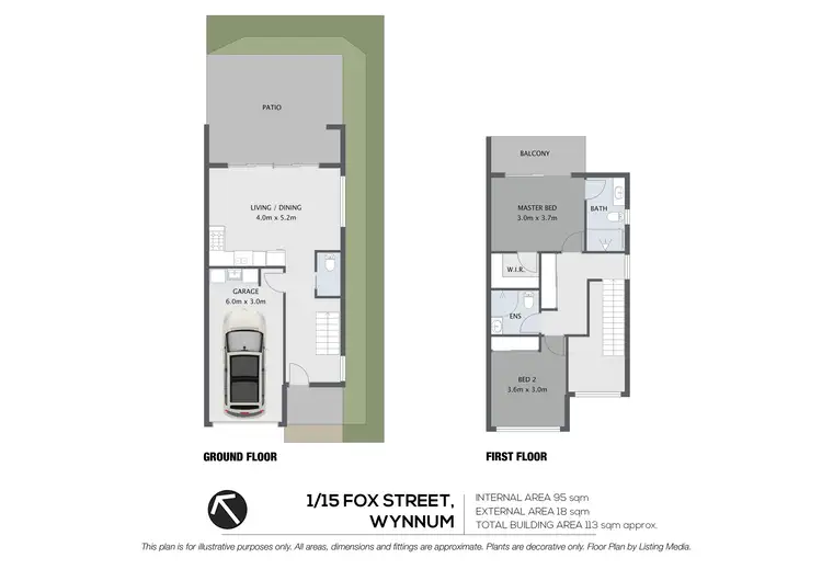 Floorplan of Homely townhouse listing, 1 of 15 Fox Street, Wynnum QLD 4178