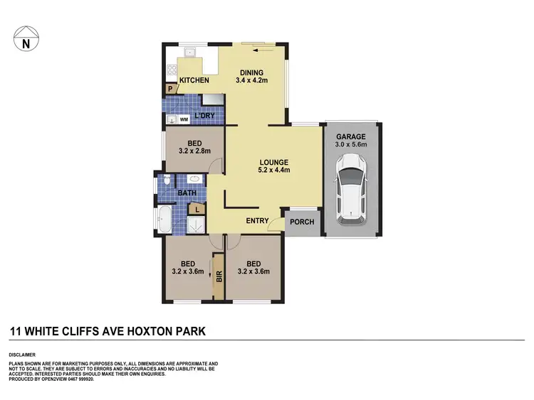 Floorplan of Homely house listing, 11 White Cliffs Avenue, Hoxton Park NSW 2171