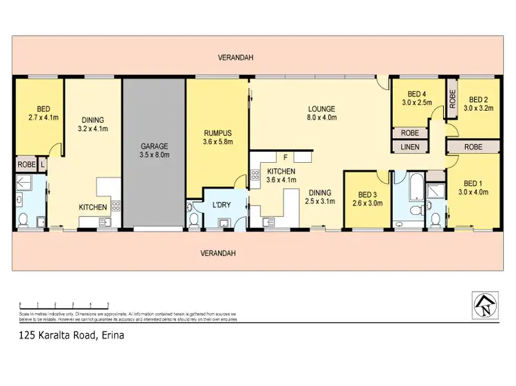 Floorplan of Homely house listing, 125 Karalta Road, Erina NSW 2250