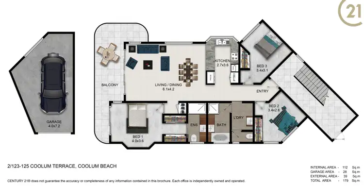 Floorplan of Homely unit listing, 2/123-125 Coolum Terrace, Coolum Beach QLD 4573