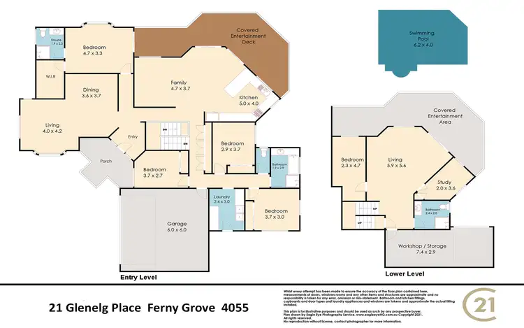 Floorplan of Homely house listing, 21 Glenelg Place, Ferny Grove QLD 4055