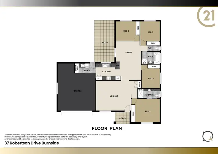 Floorplan of Homely house listing, 37 Robertson Drive, Burnside QLD 4560