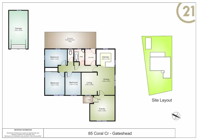Floorplan of Homely house listing, 85 Coral Crescent, Gateshead NSW 2290