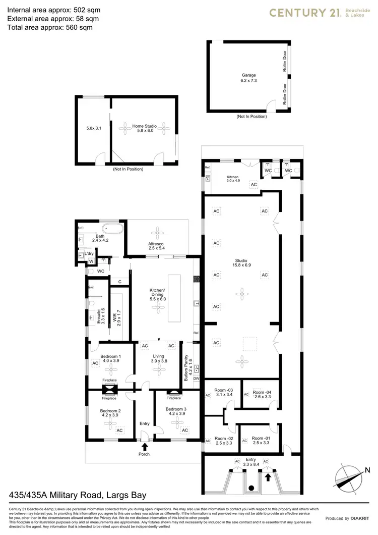 Floorplan of Homely house listing, 1-2/435 Military Road, Largs Bay SA 5016