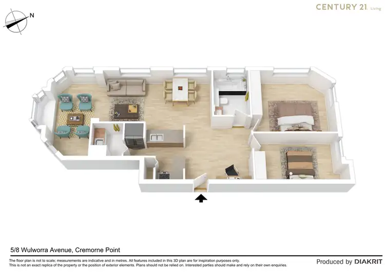 Floorplan of Homely apartment listing, 5/8 Wulworra Avenue, Cremorne Point NSW 2090
