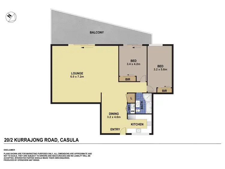 Floorplan of Homely apartment listing, 20/2 Kurrajong Road, Casula New South Wales 2170, Casula NSW 2170
