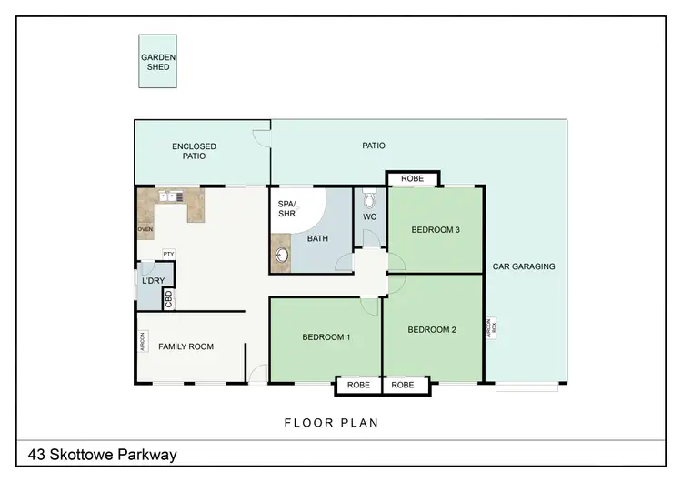Floorplan of Homely house listing, 43 Skottowe Parkway, Parmelia WA 6167