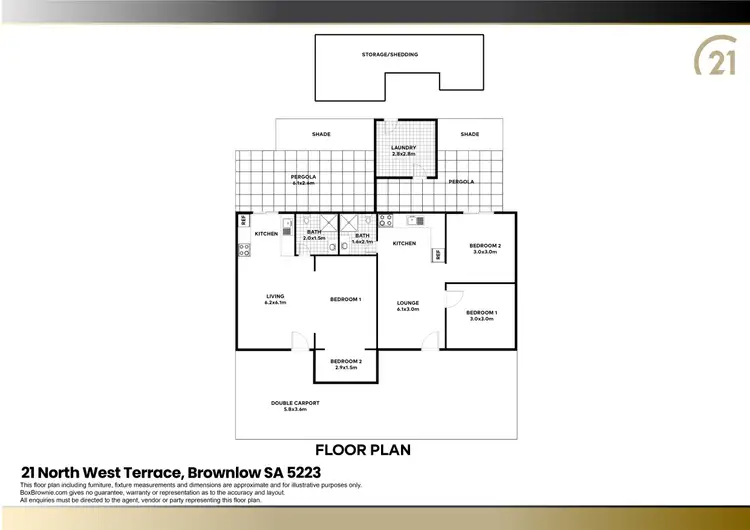 Floorplan of Homely block of units listing, 21 North West Terrace, Brownlow Ki SA 5223