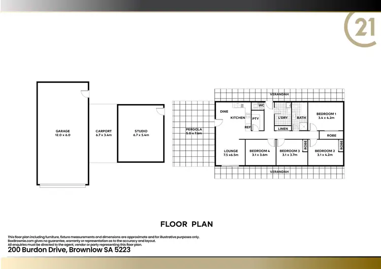 Floorplan of Homely house listing, 200 Burdon Drive, Brownlow Ki SA 5223