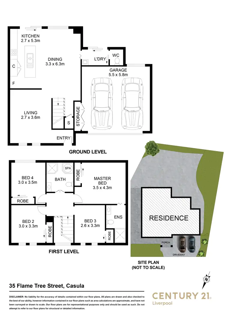 Floorplan of Homely house listing, 35 Flame Tree Street, Casula NSW 2170