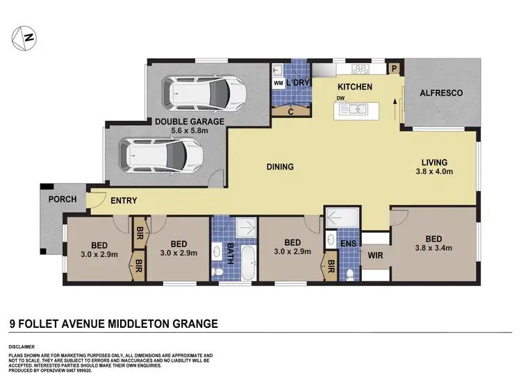 Floorplan of Homely house listing, 9 Follet Avenue, Middleton Grange NSW 2171